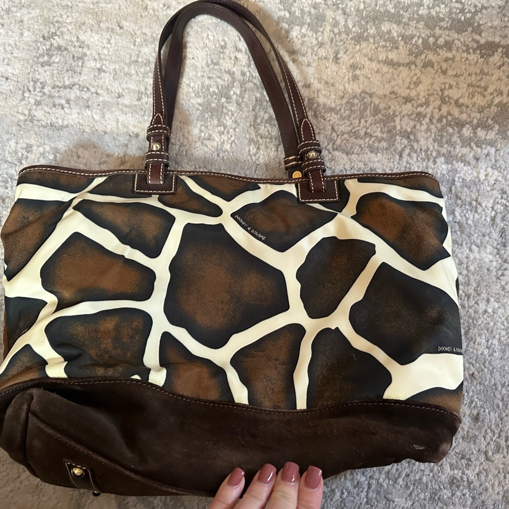 Dooney & Bourke Brown and Cream Tote Bag